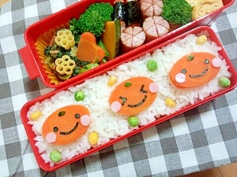 簡単キャラ弁☆みかんちゃんのお弁当♪